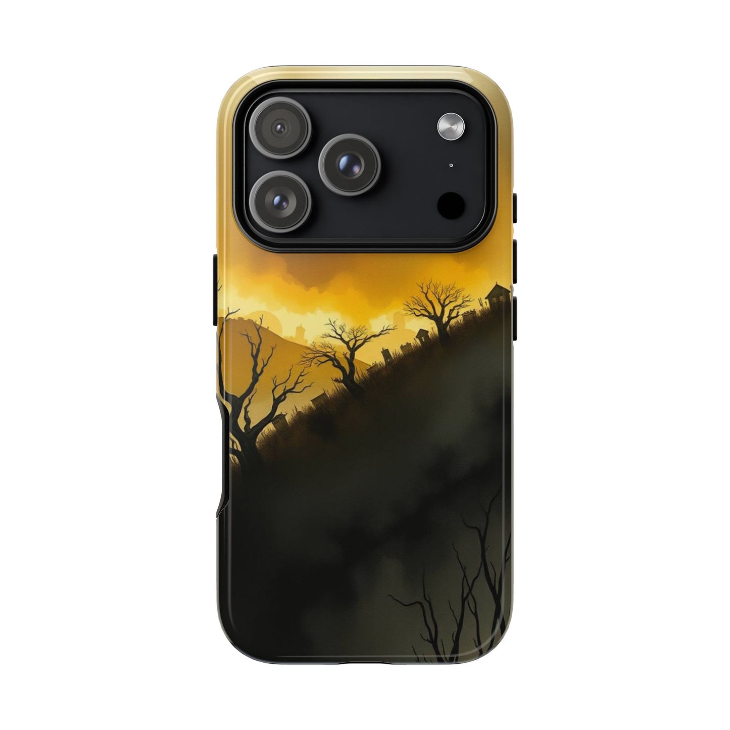 iPhone 17 Pro / Glossy Phone Case - Eerie Graveyard Watercolour Design Phone Case