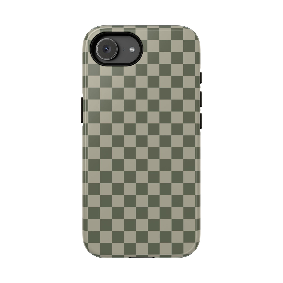 Bold Olive Green Checked Pattern Phone Case - Green Phone Case - iPhone 17e / Glossy