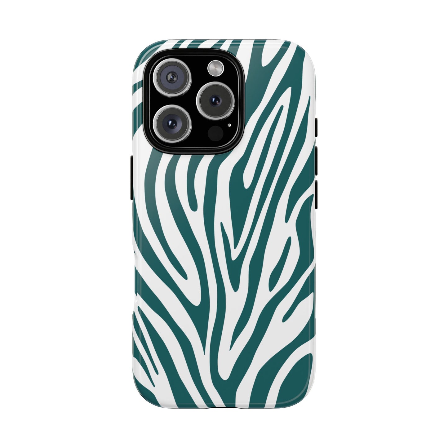Graphic Teal Tiger Print Phone Case
