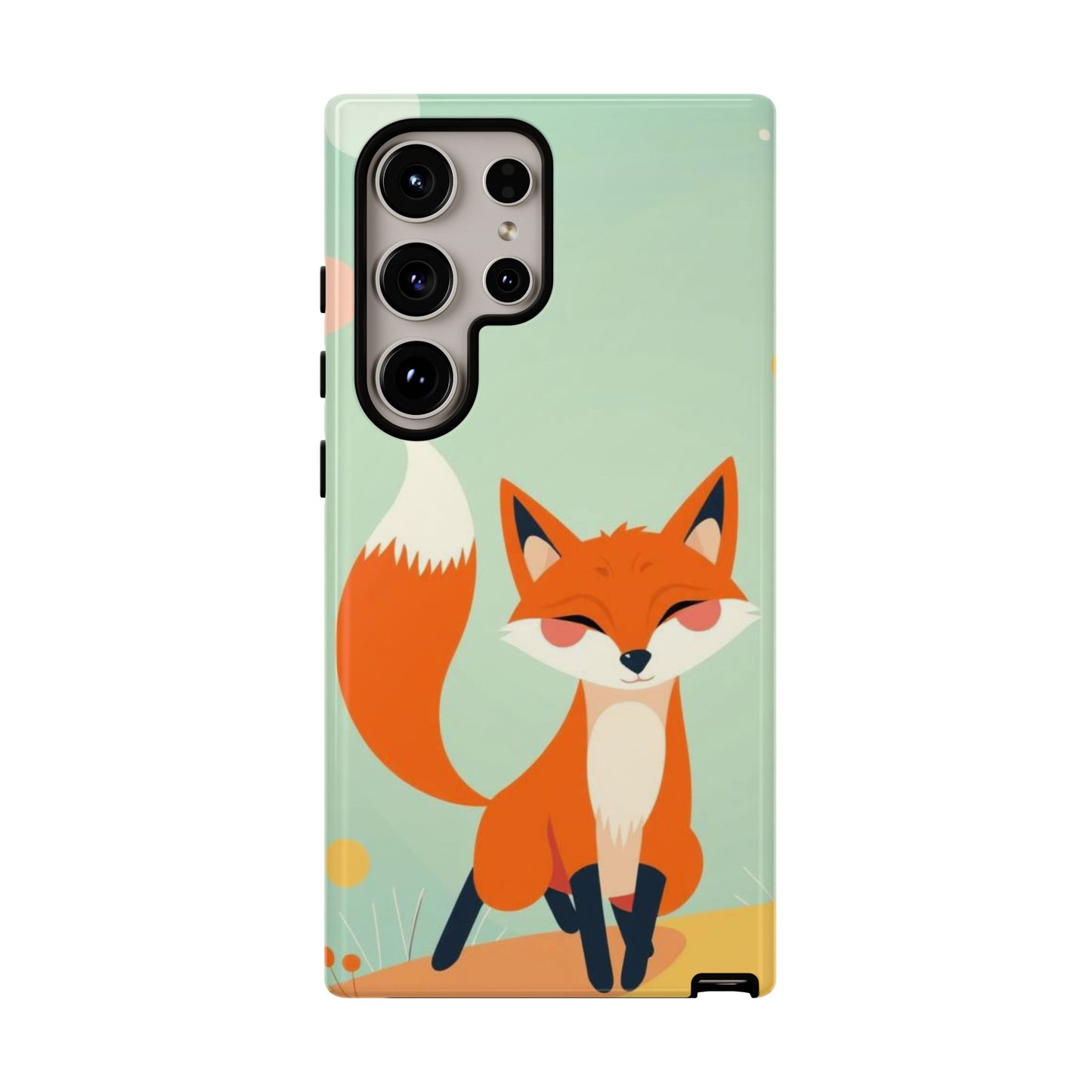 Samsung Galaxy S24 Ultra / Glossy Phone Case - Happy Fox Design Phone Case