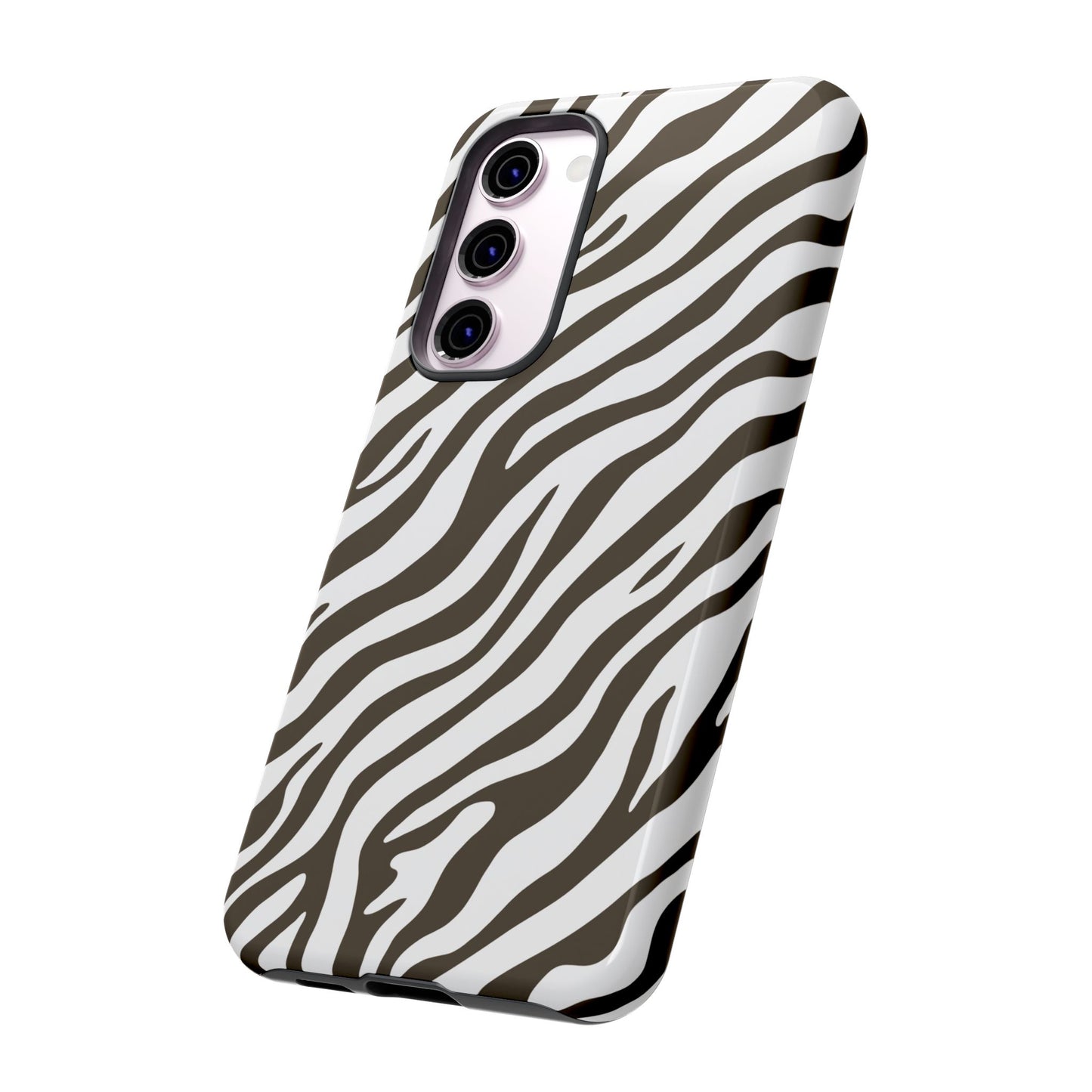 Stylish Mocha Zebra Print Phone Case