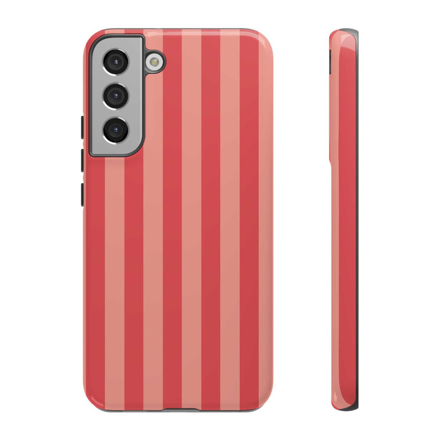 Samsung Galaxy S22 Plus / Glossy Phone Case - ’Light Pink Stripe Pattern’ Phone Case