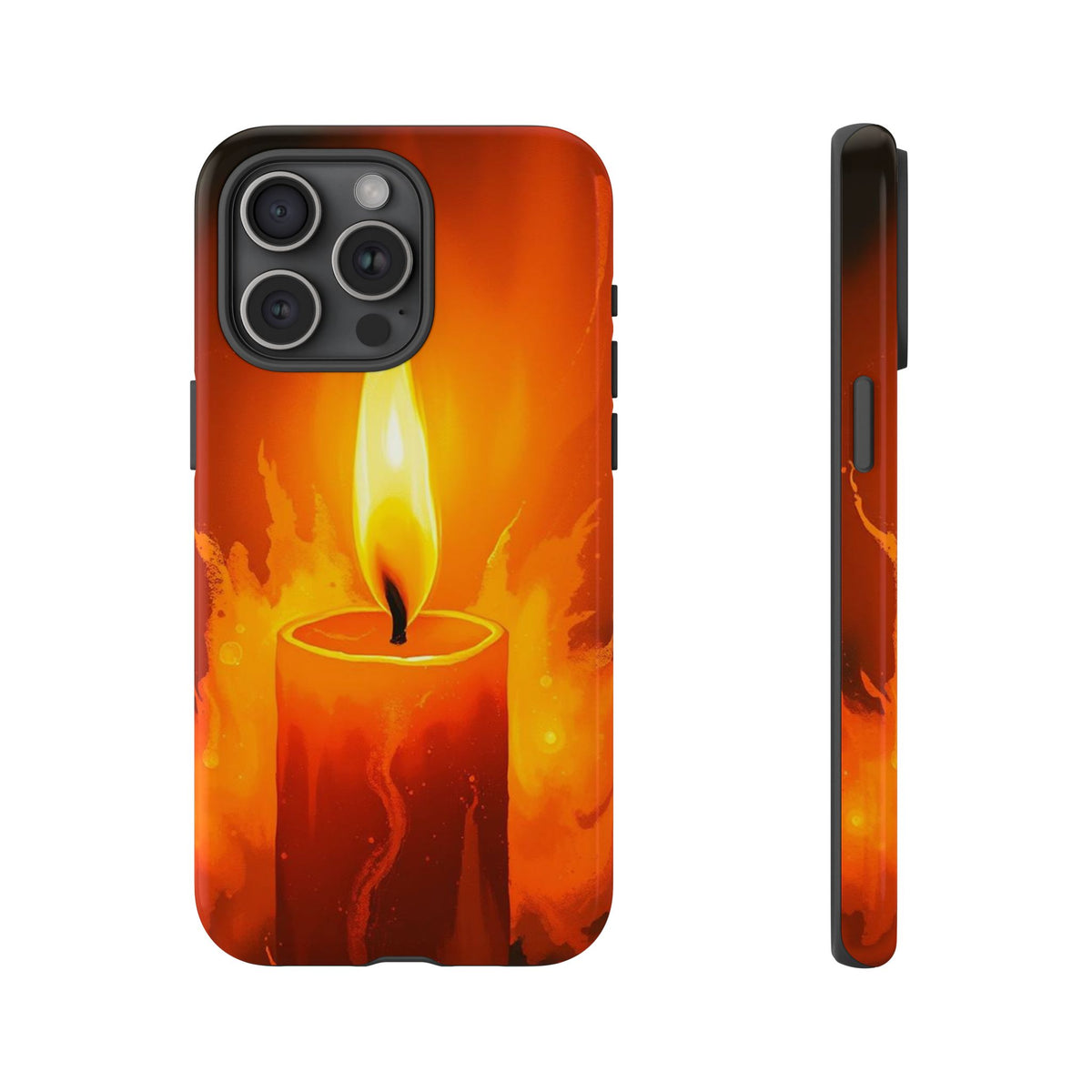 Red Candle Phone Case - Multicolor Phone Case - iPhone 15 Pro Max / Glossy