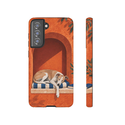 Whippet Siesta Nook Phone Case - Multicolor Phone Case - Samsung Galaxy S21 FE / Glossy