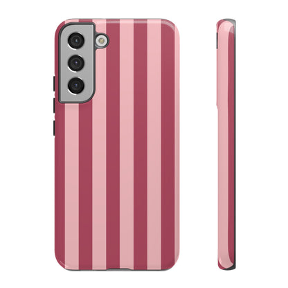 Pink Stripe Pattern Phone Case - Pink Phone Case - Samsung Galaxy S22 Plus / Glossy