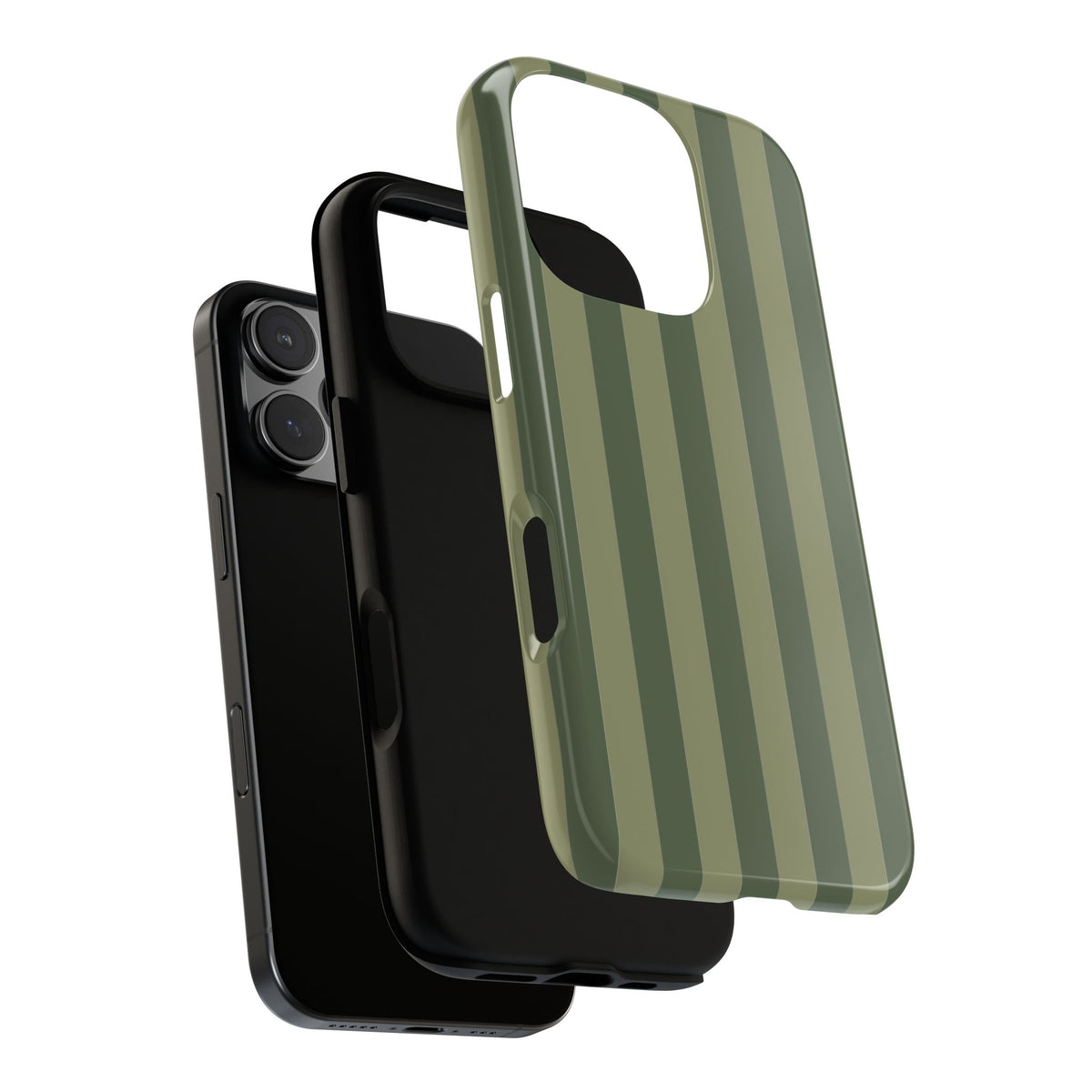 Green Stripe Pattern Phone Case - Green Phone Case