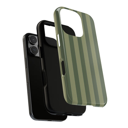 Green Stripe Pattern Phone Case - Green Phone Case