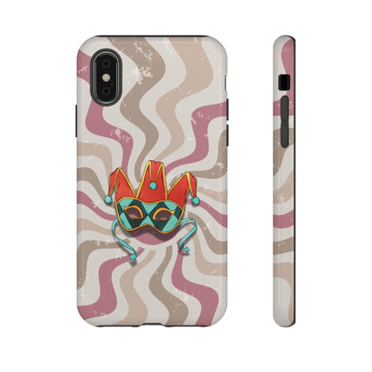 Venetian Jester Mask – Pink Retro Soft Revival Phone Case - Pink Phone Case - iPhone X / Glossy