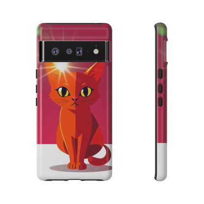 Google Pixel 6 Pro / Glossy Phone Case - Flashing Cat Design Phone Case