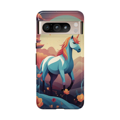 Google Pixel 8 Pro / Glossy Phone Case - Stylised Unicorn Design Phone Case