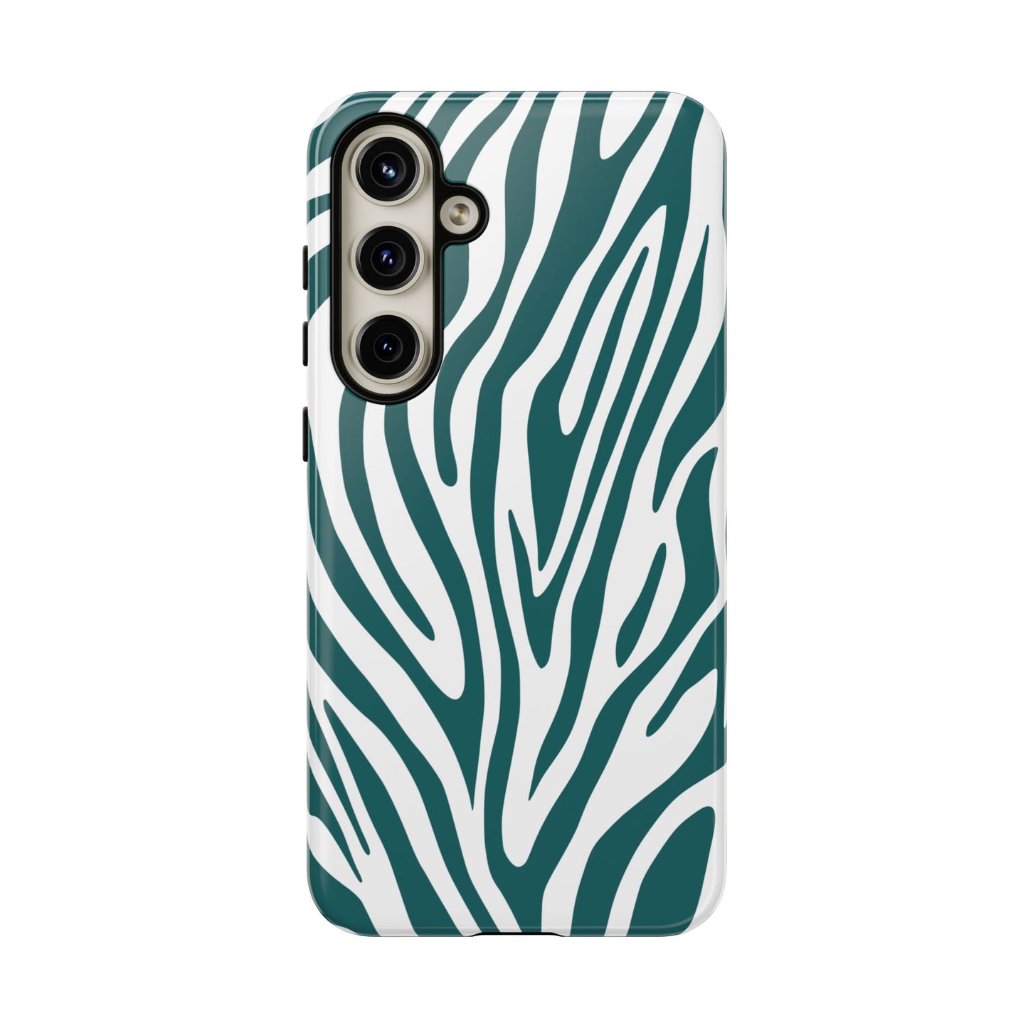 Graphic Teal Tiger Print Phone Case