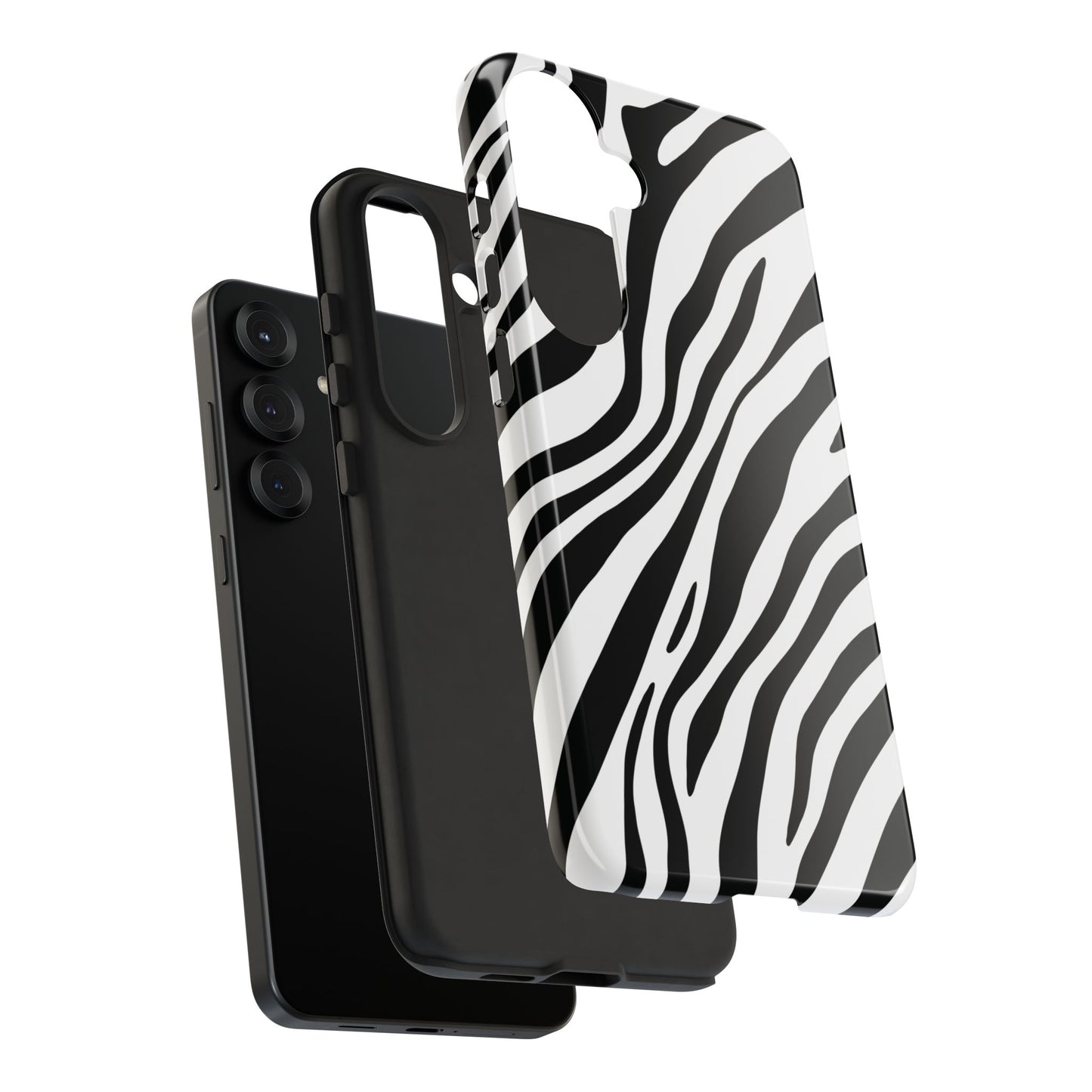 Modern Monochrome Zebra Print Phone Case