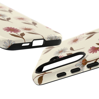 Pretty Cream & Rose Daisy Pattern Phone Case