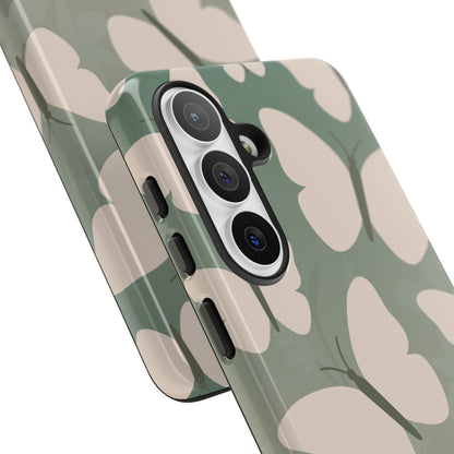 Minimalist Light Green Butterfly Pattern Phone Case - Green Phone Case