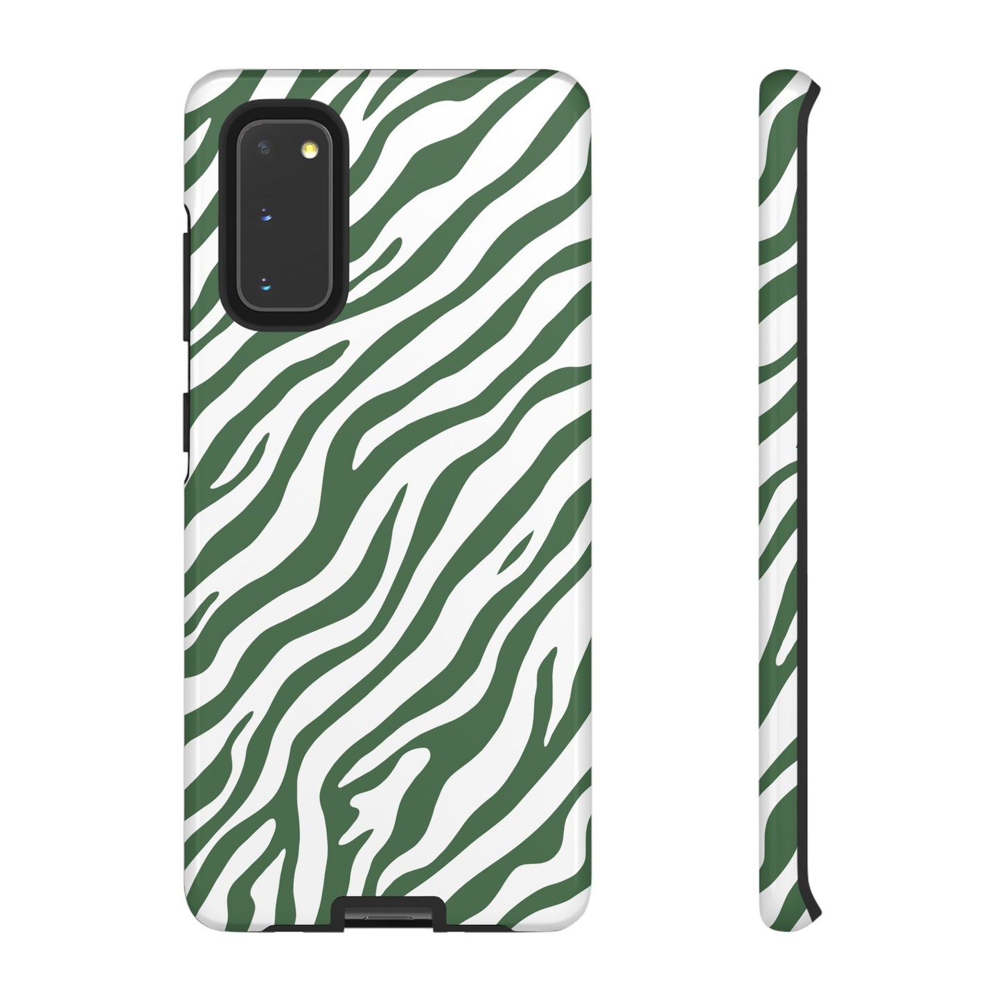 Stylish Sage Zebra Print Phone Case