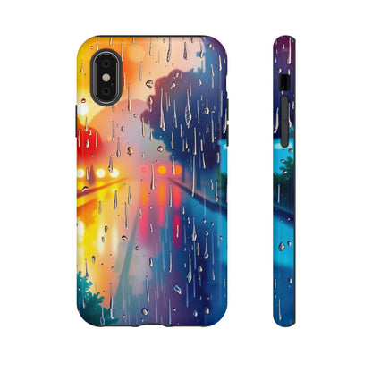 Electric Rain Watercolour Design Phone Case - Multicolor Phone Case - iPhone XS / Glossy