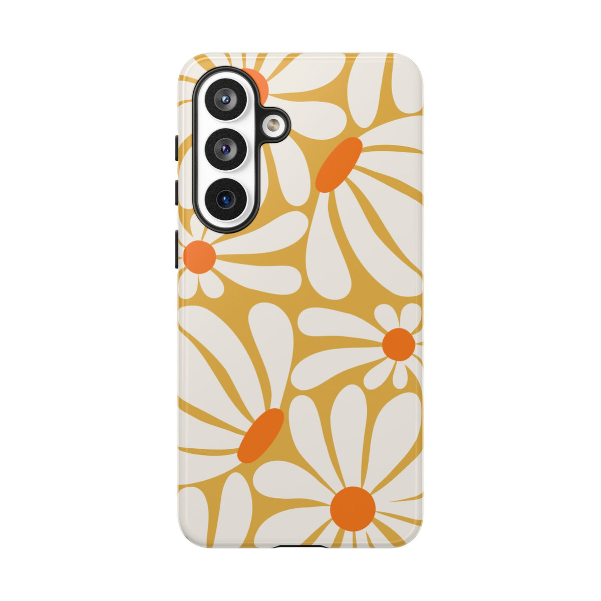 Retro Yellow Daisy Pattern Phone Case - Yellow Phone Case - Samsung Galaxy S26 Plus / Glossy
