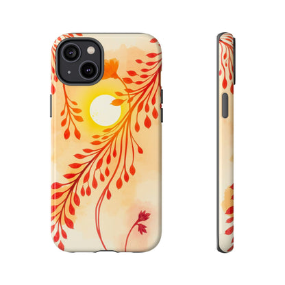 iPhone 14 Plus / Glossy Phone Case - Boho Chic Watercolour Sunset Design Phone Case