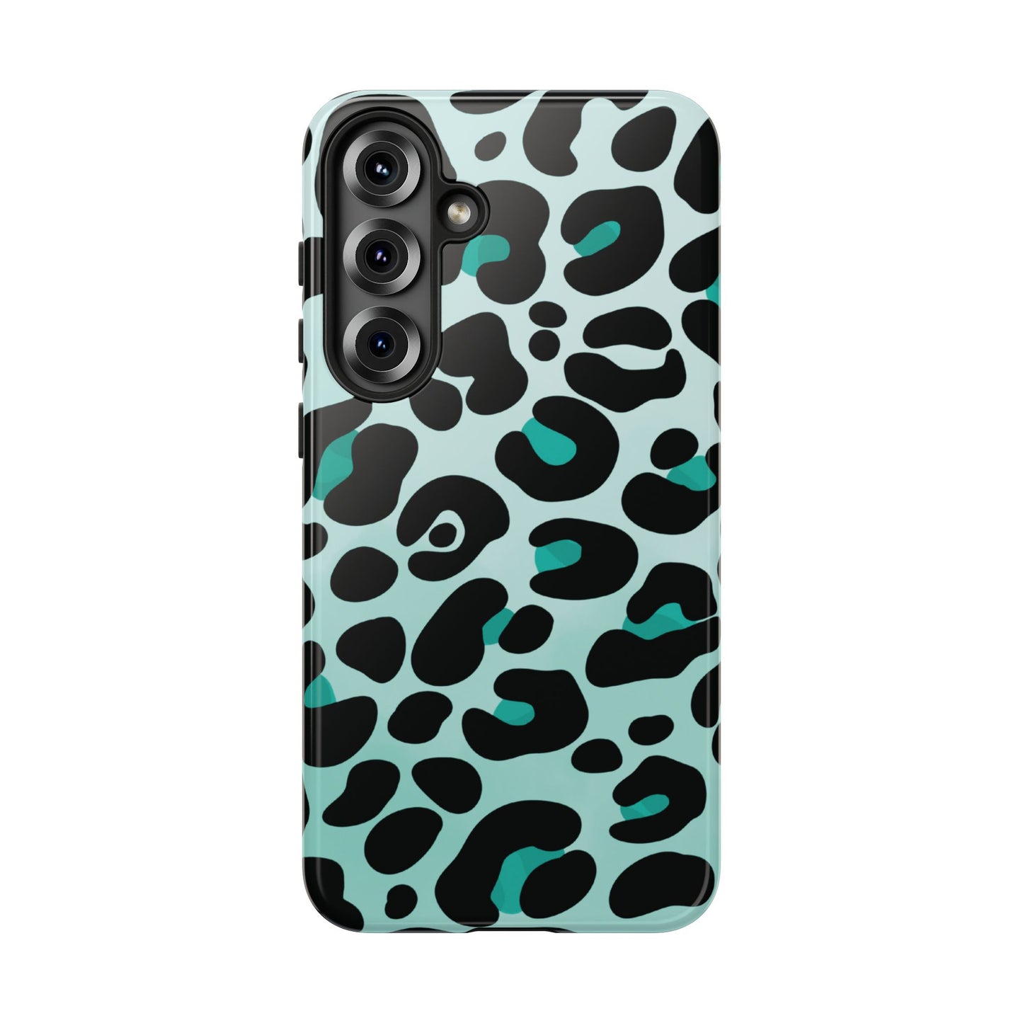 Cool Aqua Leopard Print Phone Case
