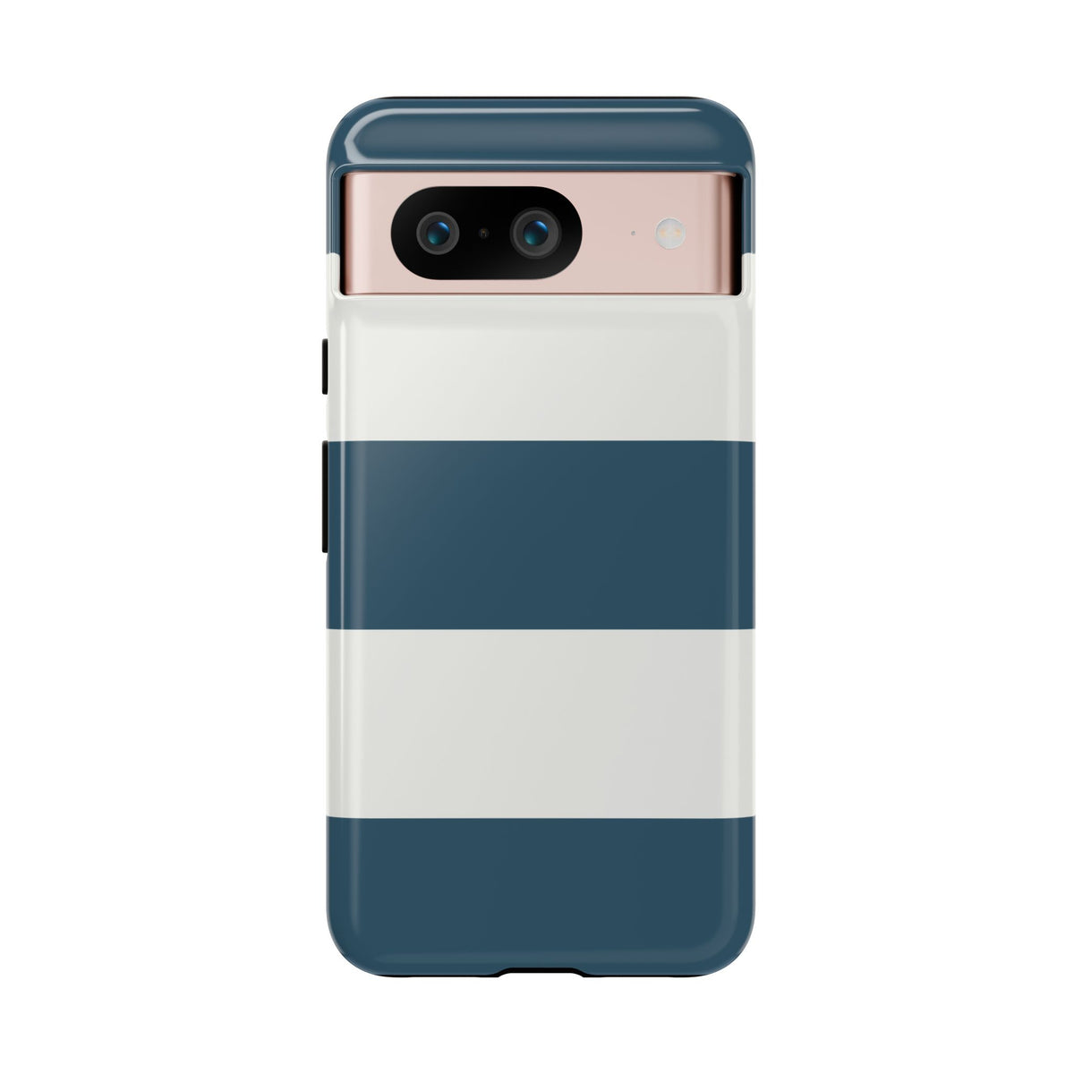 Blue & White Horizontal Stripe Pattern Phone Case - Blue Phone Case - Google Pixel 8 / Glossy