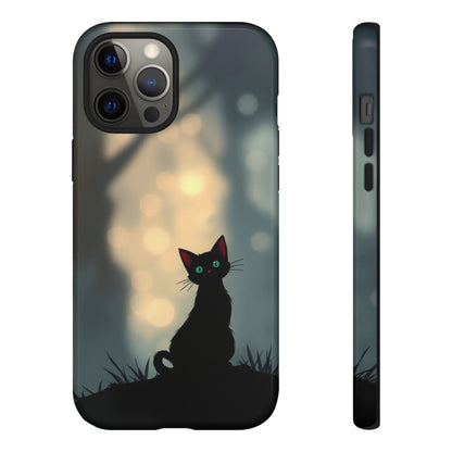 iPhone 12 Pro Max / Glossy Phone Case - Gothic Cat Design Phone Case