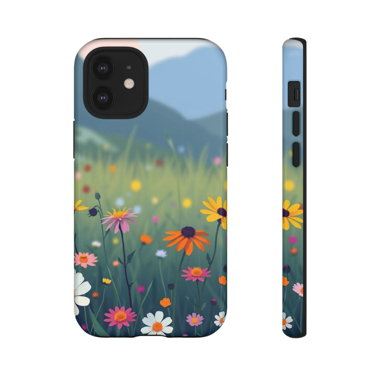 Vibrant Meadow Design Phone Case - Multicolor Phone Case - iPhone 12 Mini / Glossy
