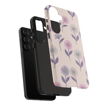 Pretty Pink & Purple Daisy Pattern Phone Case