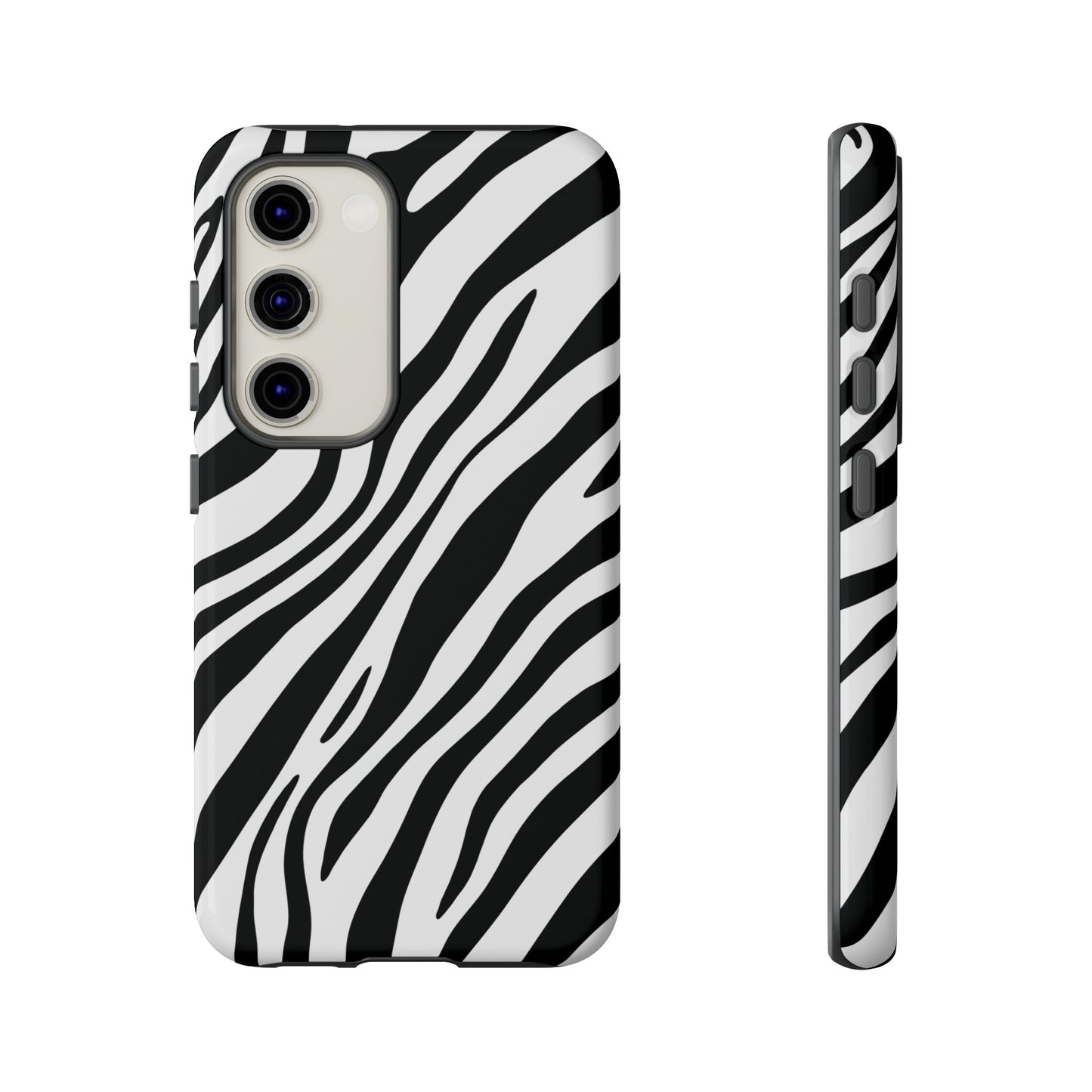Modern Monochrome Zebra Print Phone Case