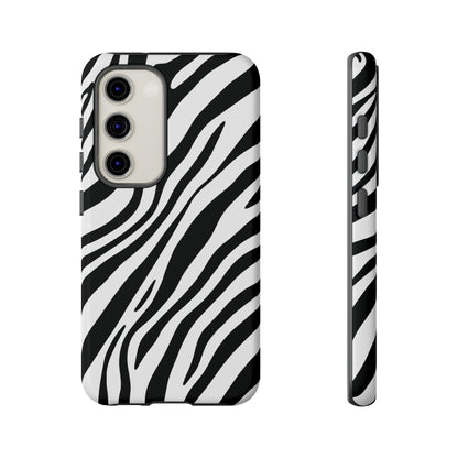 Modern Monochrome Zebra Print Phone Case