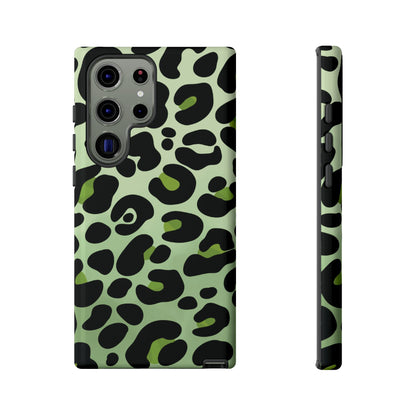 Chic Sage Leopard Print Phone Case