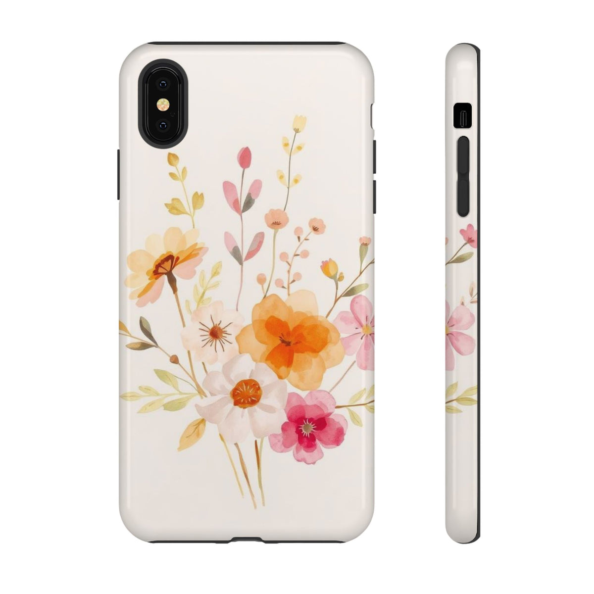 Boho Chic Watercolour Flower Pattern Phone Case - Multicolor Phone Case - iPhone XS MAX / Glossy