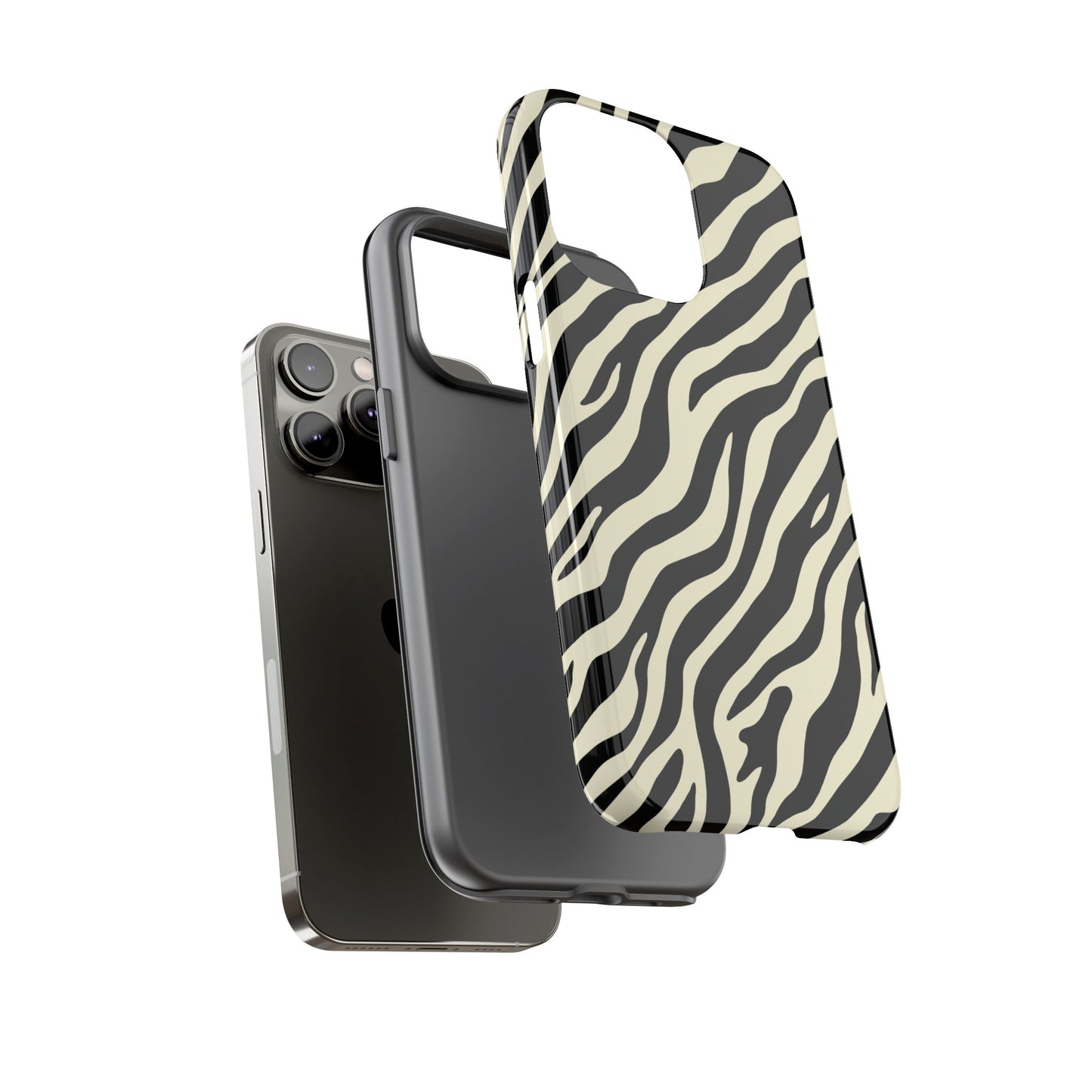 Chic Ivory Zebra Print Phone Case
