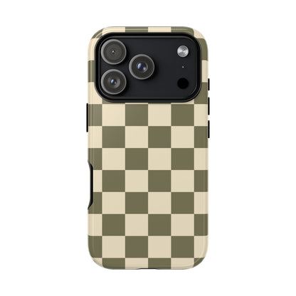 Green Checked Pattern Phone Case - Green Phone Case - iPhone 18 Pro / Glossy