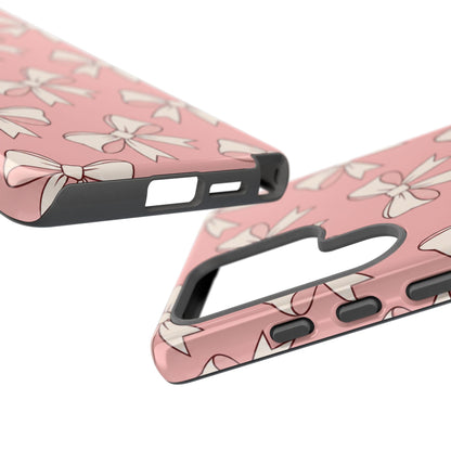 Chic Blush Pink Bow Pattern Phone Case