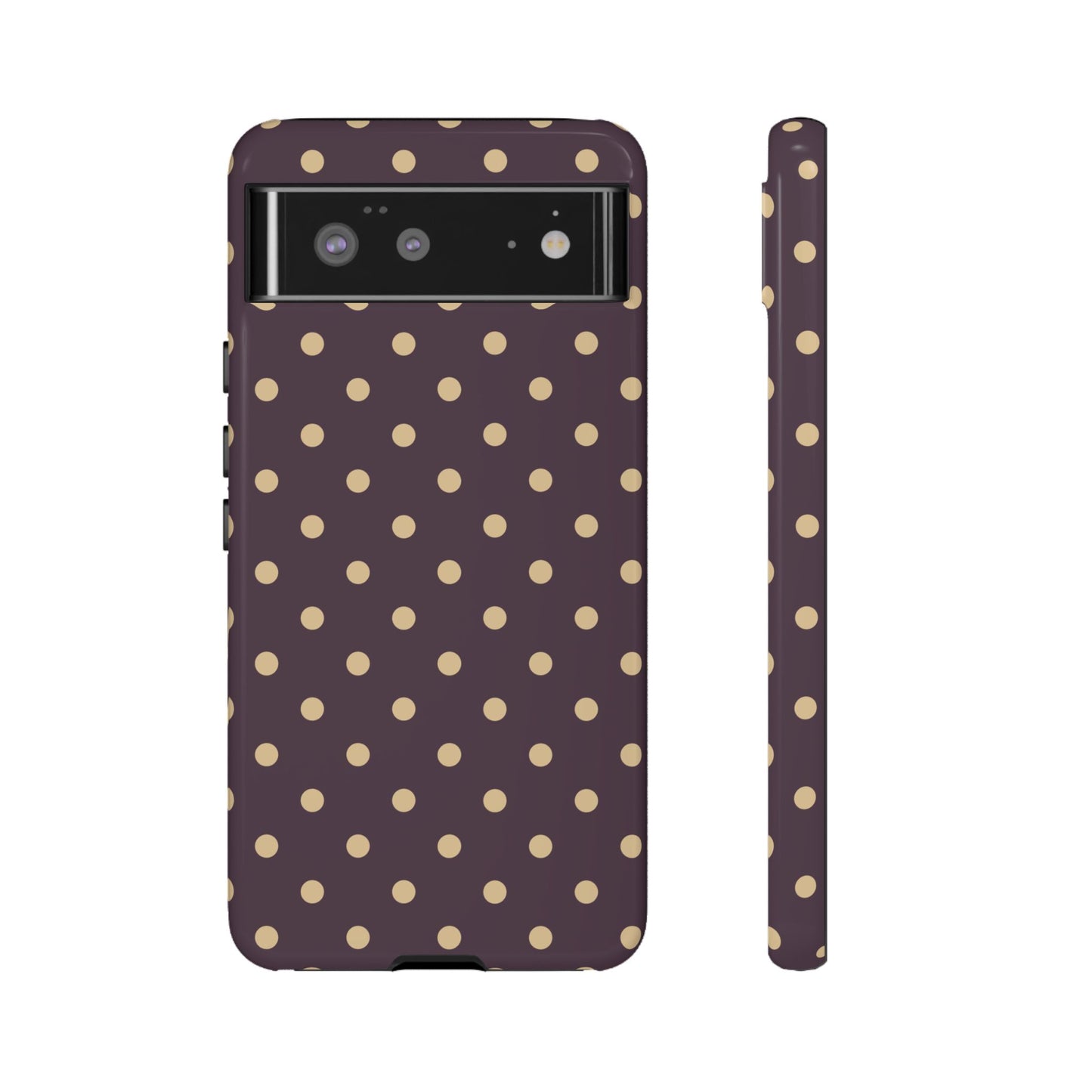 Purple with Yellow Dot Pattern Phone Case