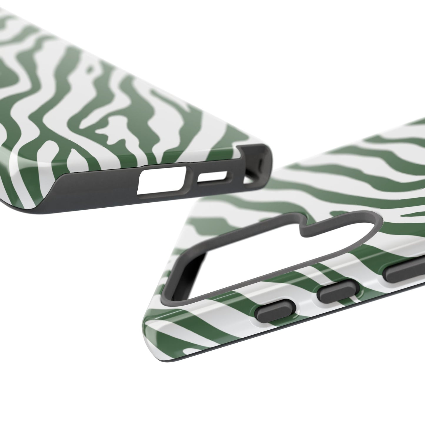 Stylish Sage Zebra Print Phone Case
