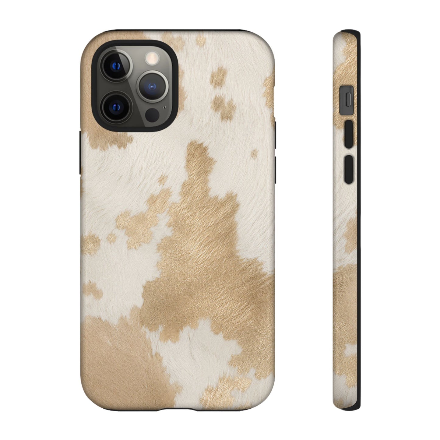 Elegant Champagne Cow Print Phone Case