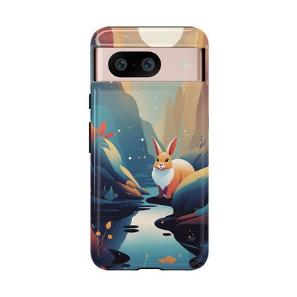 Google Pixel 8 / Glossy Phone Case - Stylised Rabbit Design Phone Case