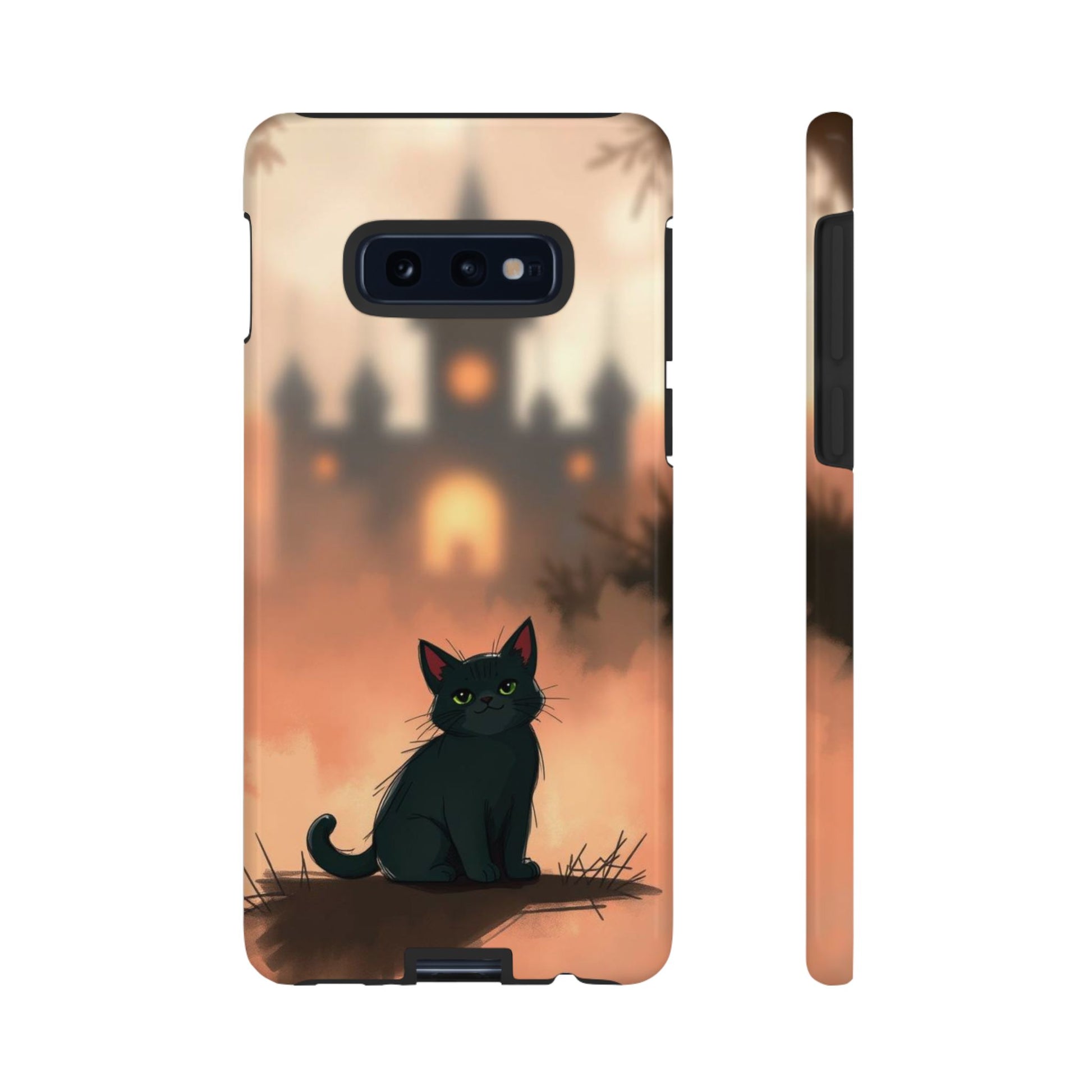 Cute Gothic Cat Design Phone Case - Multicolor Phone Case - Samsung Galaxy S10E / Glossy