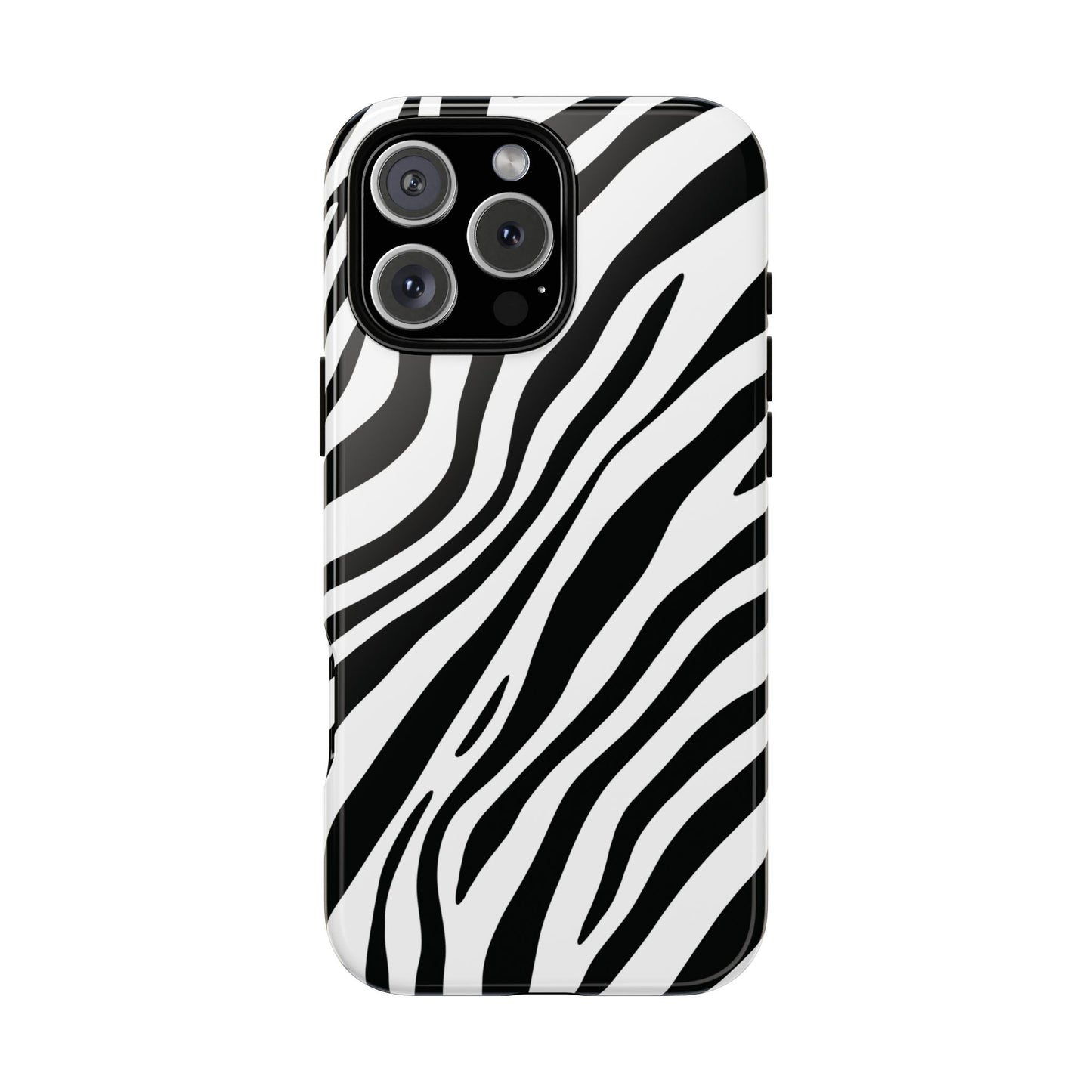 Modern Monochrome Zebra Print Phone Case