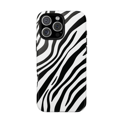 Modern Monochrome Zebra Print Phone Case