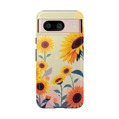 Modern Flat Sunflower Design Phone Case - Multicolor Phone Case - Google Pixel 8 / Glossy