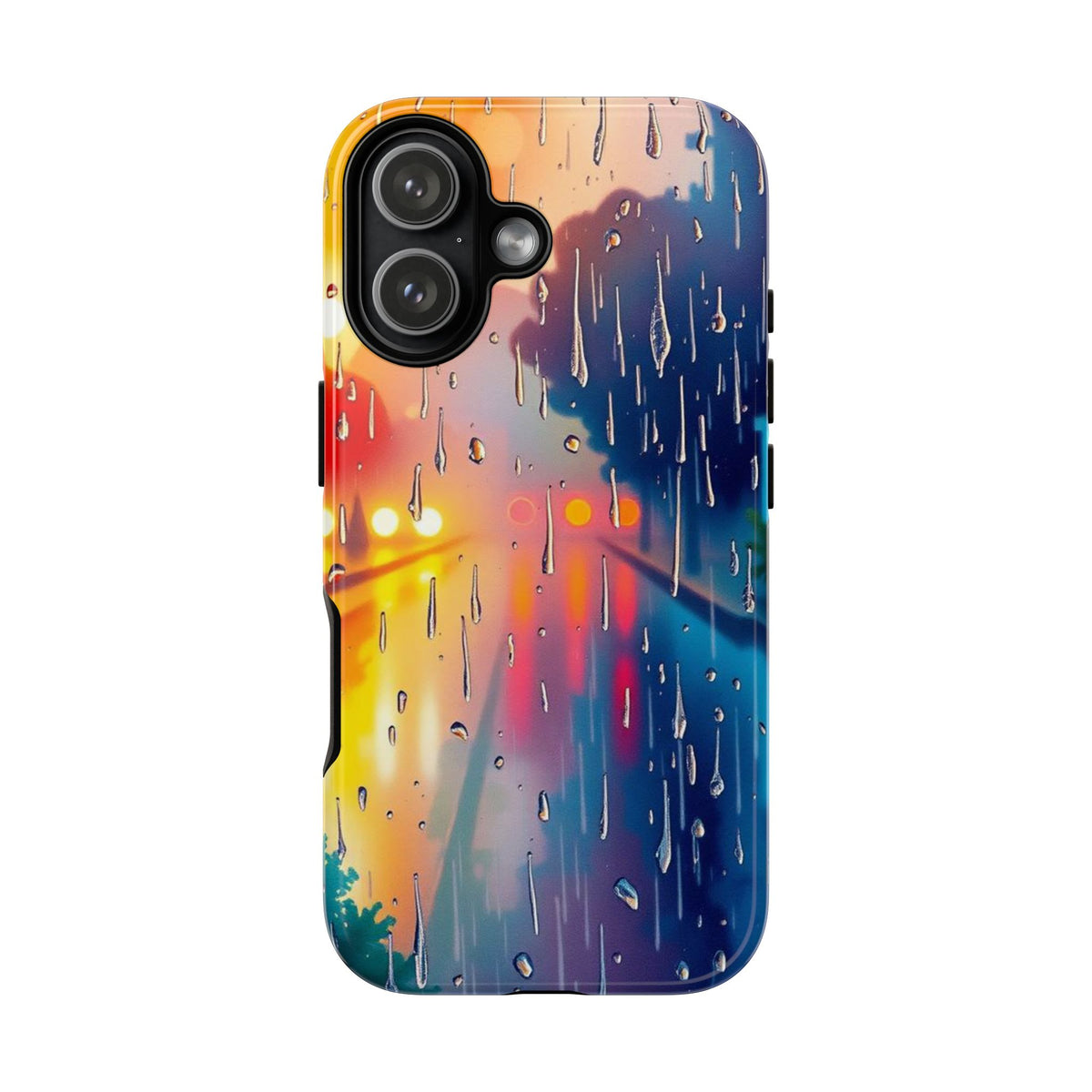 Electric Rain Watercolour Design Phone Case - Multicolor Phone Case - iPhone 17 / Glossy