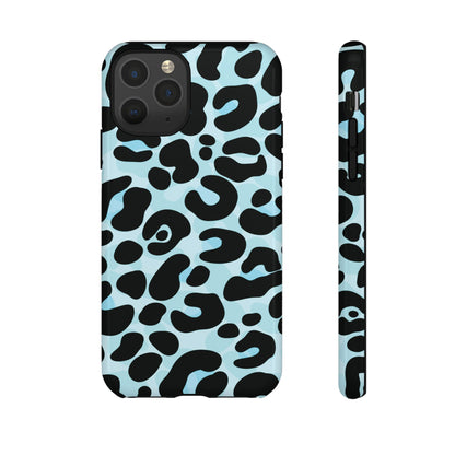 Cool Aqua Leopard Print Phone Case