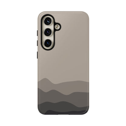 Beige Abstract Waves Protective Phone Case - Beige Phone Case - Samsung Galaxy S24 / Glossy