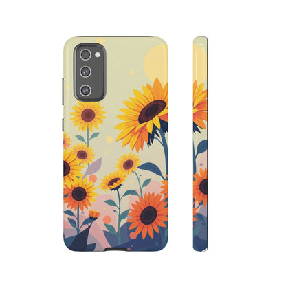 Samsung Galaxy S20 FE / Glossy Phone Case - Modern Flat Sunflower Design Phone Case