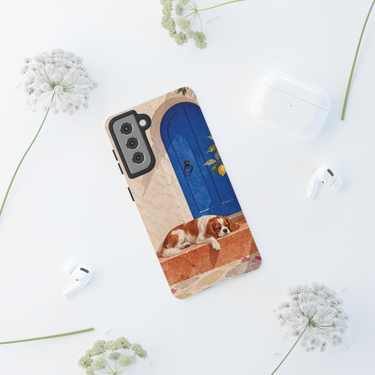 Cavalier King Charles Spaniel Blue Door Siesta Phone Case - Multicolor Phone Case