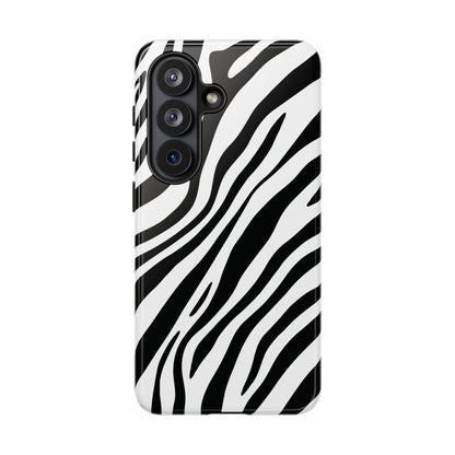 Modern Monochrome Zebra Print Phone Case