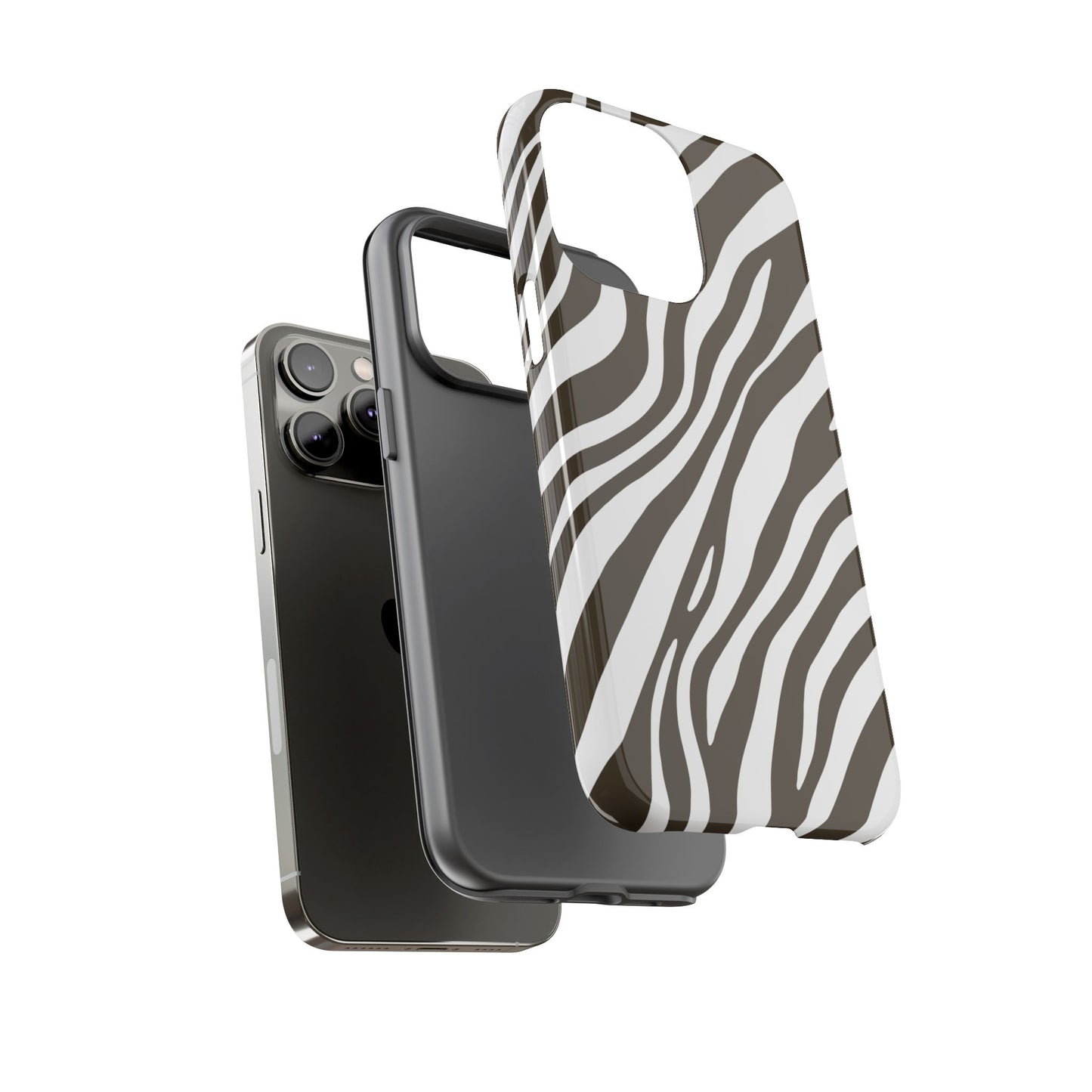 Modern Mocha Zebra Print Phone Case