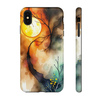 iPhone XS MAX / Glossy Phone Case - Abstract Watercolour Gothic Scene Phone Case
